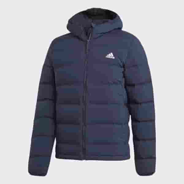 helionic stretch hooded down jacket